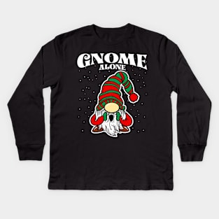 Gnome Alone Kids Long Sleeve T-Shirt